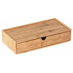 WENKO Boîte De Rangement Salle De Bain Avec Tiroir En Bambou Terra, Lot De 2 -WENKO Soldes 18987052 4