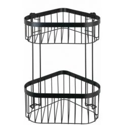 WENKO Étagère D'angle à 2 Niveaux Classic Plus Black Avec Adapteur Vacuum-Loc® 9 WENKO Étagère D'angle à 2 Niveaux Classic Plus Black Avec Adapteur Vacuum-Loc® -WENKO Soldes 19154603 3