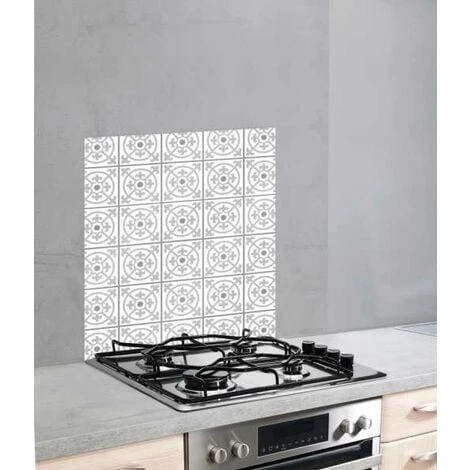 WENKO Fond De Hotte, Crédence Cuisine Verre "Carreau De Ciment", Verre Trempé, 60x70 Cm, Multicolore 5 WENKO Fond De Hotte, Crédence Cuisine Verre "Carreau De Ciment", Verre Trempé, 60x70 Cm, Multicolore – Image 3