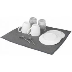 WENKO Tapis égouttoir Vaisselle Microfibre, Miko, Gris -WENKO Soldes 19405377 5