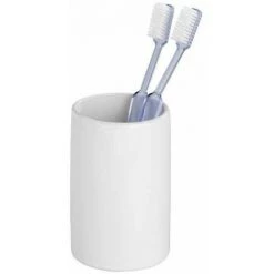 WENKO Set Accessoires Salle De Bain Polaris, Distributeur Savon Liquide, Porte Brosse à Dent, Brosse WC, Céramique, Blanc 9 WENKO Set Accessoires Salle De Bain Polaris, Distributeur Savon Liquide, Porte Brosse à Dent, Brosse WC, Céramique, Blanc -WENKO Soldes 19667996 3