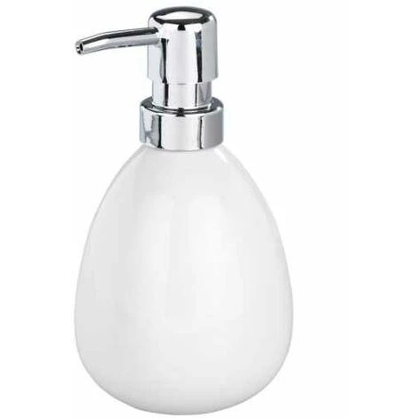 WENKO Set Accessoires Salle De Bain Polaris, Distributeur Savon Liquide, Porte Brosse à Dent, Brosse WC, Céramique, Blanc 6 WENKO Set Accessoires Salle De Bain Polaris, Distributeur Savon Liquide, Porte Brosse à Dent, Brosse WC, Céramique, Blanc – Image 4