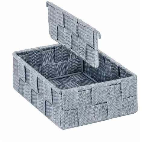 WENKO Organiseur Tiroir Cuisine Avec Rangement Amovible Adria S Et M, Boite Rangement Salle De Bain, Lot De 4, Plastique, 13x6x18 Cm Et 18x26x6 Cm, Gris 6 WENKO Organiseur Tiroir Cuisine Avec Rangement Amovible Adria S Et M, Boite Rangement Salle De Bain, Lot De 4, Plastique, 13x6x18 Cm Et 18x26x6 Cm, Gris – Image 4
