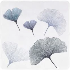 WENKO Tapis De Douche Antidérapant Design Ginkgo - 54 X 54 - Gris