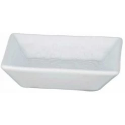 WENKO Porte Savon Céramique à Relief, Porte Savon Blanc Cordoba, Céramique, 2,5x10,5x10,5 Cm, Blanc