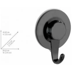 WENKO Crochet Porte Serviette Valenza, Crochet Porte Manteau Fixation Sans Perçage Adhésive Ultra-Loc, Plastique, 6,2x8,5x2,5 Cm, Noir 9 WENKO Crochet Porte Serviette Valenza, Crochet Porte Manteau Fixation Sans Perçage Adhésive Ultra-Loc, Plastique, 6,2x8,5x2,5 Cm, Noir -WENKO Soldes 22918659 4