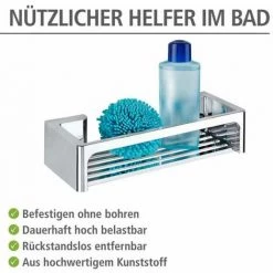 WENKO Etagère De Douche Murale Sans Perçage Bralia, Panier De Douche Fixation Sans Perçage Power-Loc®, Plastique, 30x8,5x12 Cm, Chromé 9 WENKO Etagère De Douche Murale Sans Perçage Bralia, Panier De Douche Fixation Sans Perçage Power-Loc®, Plastique, 30x8,5x12 Cm, Chromé -WENKO Soldes 22918663 3
