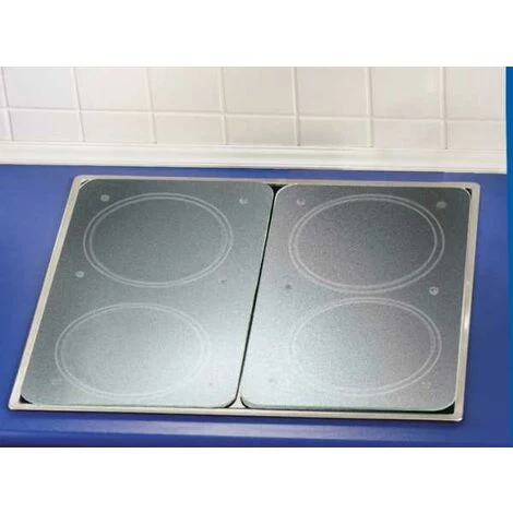 WENKO Plaque De Protection Cuisson En Verre, Universel, Lot De 2, Verre Trempé, 30x52 Cm, Transparent 4 WENKO Plaque De Protection Cuisson En Verre, Universel, Lot De 2, Verre Trempé, 30x52 Cm, Transparent – Image 2