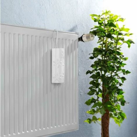 WENKO Saturateur Radiateur Fleurs, Humidificateur D'air à Suspendre Avec Crochet Inclus, Céramique, 9x19,5x4 Cm, Blanc 4 WENKO Saturateur Radiateur Fleurs, Humidificateur D'air à Suspendre Avec Crochet Inclus, Céramique, 9x19,5x4 Cm, Blanc – Image 2
