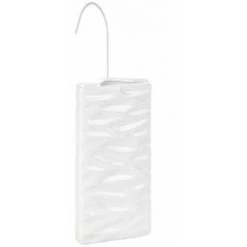 WENKO Saturateur Radiateur Vagues, Humidificateur D'air à Suspendre Avec Crochet Inclus, Céramique, 9x19,5x4 Cm, Blanc