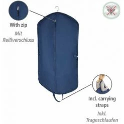 WENKO Housse Vêtements Business Premium, Housse Costume Avec Sac Chaussures, Polyester, 112 X 62 Cm, Bleu Foncé -WENKO Soldes 22918725 2