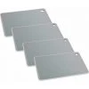 WENKO Planche à Découper Basic S, Planche à Découper Avec Surface Antibactérienne, Lot De 4, Plastique, 23x16 Cm, Gris