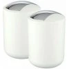 WENKO Lot De 2 Poubelles Salle De Bain, Mini Poubelle Salle De Bain, Couvercle Basculant, Brasil S, Capacité 2L, Plastique PET Incassable, ø14x21 Cm, Blanc 2 WENKO Lot De 2 Poubelles Salle De Bain, Mini Poubelle Salle De Bain, Couvercle Basculant, Brasil S, Capacité 2L, Plastique PET Incassable, ø14x21 Cm, Blanc -WENKO Soldes 22918738 1