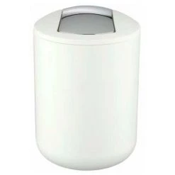 WENKO Lot De 2 Poubelles Salle De Bain, Mini Poubelle Salle De Bain, Couvercle Basculant, Brasil S, Capacité 2L, Plastique PET Incassable, ø14x21 Cm, Blanc 8 WENKO Lot De 2 Poubelles Salle De Bain, Mini Poubelle Salle De Bain, Couvercle Basculant, Brasil S, Capacité 2L, Plastique PET Incassable, ø14x21 Cm, Blanc -WENKO Soldes 22918738 3