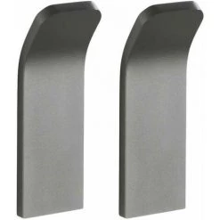 WENKO Crochet Mural Porte Serviette Uno Montella, Crochet Mural Porte Manteaux, Lot De 2, Aluminium, 3x8,8x2,1 Cm, Anthracite