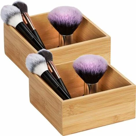 WENKO Boite De Rangement Terra M, Petite Boite De Rangement Decorative En Bois, Lot De 2, Bambou, 15x7x15 Cm, Marron 3 WENKO Boite De Rangement Terra M, Petite Boite De Rangement Decorative En Bois, Lot De 2, Bambou, 15x7x15 Cm, Marron