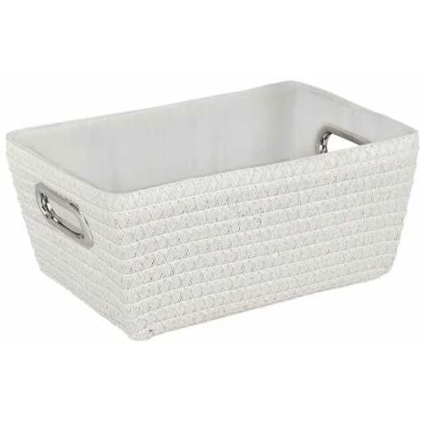 WENKO Panier salle de bain Avec Poignée Chromo, Rangement Salle De Bain, Lot De 2, Plastique, 28x12x19,5 Cm, Blanc 4 WENKO Panier salle de bain Avec Poignée Chromo, Rangement Salle De Bain, Lot De 2, Plastique, 28x12x19,5 Cm, Blanc – Image 2