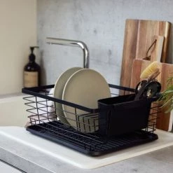 WENKO Soldes 23 Égouttoir à Vaisselle WENKO DRIP Noir - Noir