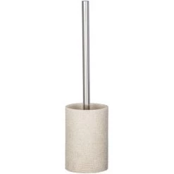 WENKO Brosse WC Design Craquelé Peanut - Diam 9 X 37 - Beige