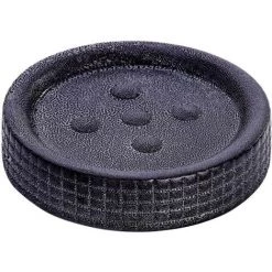 WENKO Porte Savon Design Polaris Jet - Diam 11 X 2 - Gris Foncé