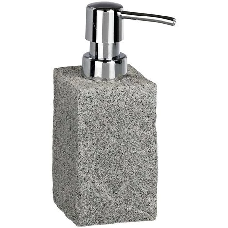 WENKO Distributeur De Savon Design Granit - 9 X 6 X 16 - Gris 3 WENKO Distributeur De Savon Design Granit - 9 X 6 X 16 - Gris