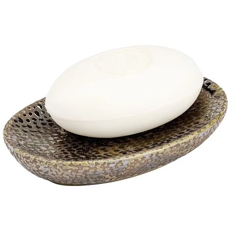 WENKO Porte Savon Design Ethnique Marrakesh - 13 X 10 X 2 - Marron 4 WENKO Porte Savon Design Ethnique Marrakesh - 13 X 10 X 2 - Marron – Image 2