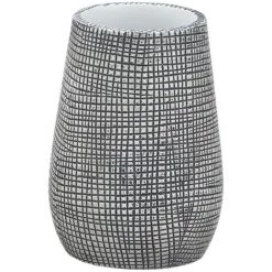 WENKO Gobelet De Salle De Bain Design Nature Gilba - Diam 8 X 11 - Gris