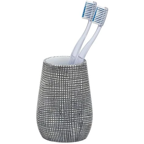 WENKO Gobelet De Salle De Bain Design Nature Gilba - Diam 8 X 11 - Gris 5 WENKO Gobelet De Salle De Bain Design Nature Gilba - Diam 8 X 11 - Gris – Image 3