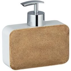 WENKO Distributeur De Savon Design Ambila - 12 X 6 X 12 - Beige -WENKO Soldes 23180183 2
