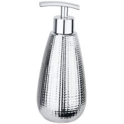 WENKO Distributeur De Savon Design Dakar - Diam 8 X 18 - Argent