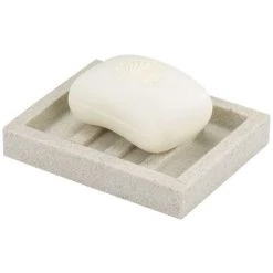 WENKO Porte-savon Design Nature Vico - 12 X 10 X 2 - Beige