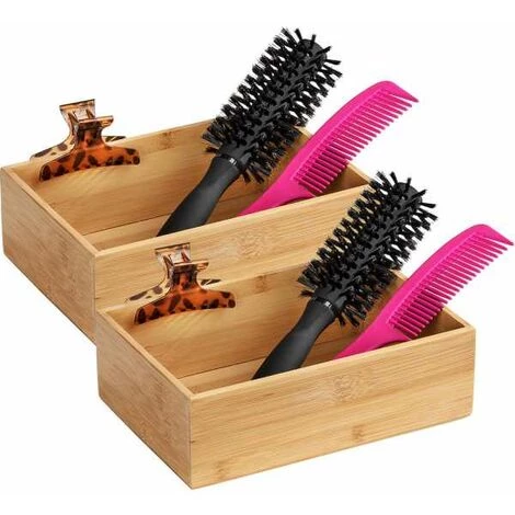 WENKO Boite De Rangement Bambou Terra L, 22x15x7cm, Lot De 2 4 WENKO Boite De Rangement Bambou Terra L, 22x15x7cm, Lot De 2 – Image 2