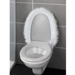 WENKO Housse Pour Abattant WC Effet Fourrure Olga - 50 X 40 - Blanc 5 WENKO Housse Pour Abattant WC Effet Fourrure Olga - 50 X 40 - Blanc -WENKO Soldes 24021616 2
