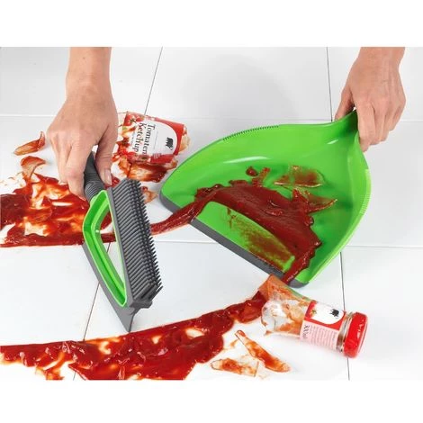 WENKO Pelle Et Balayette Nettoyage Sec Et Liquide Duo - 22 X 30 X 5 - Vert 4 WENKO Pelle Et Balayette Nettoyage Sec Et Liquide Duo - 22 X 30 X 5 - Vert – Image 2