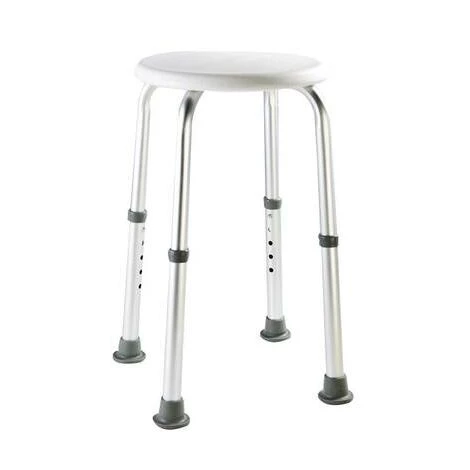 Tabouret De Douche Et De Bain, Réglable En Hauteur, Blanc/argenté Wenko 3 Tabouret De Douche Et De Bain, Réglable En Hauteur, Blanc/argenté Wenko