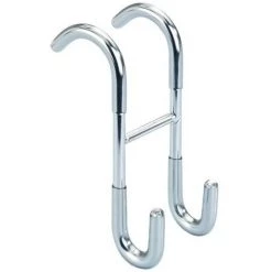 Crochet Rond Pour Radiateur "Duo" Acier Inoxydable Argent Wenko