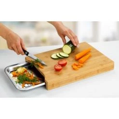 Planche à Découper En Bambou Avec Plateau De Récupération En Acier Inoxydable Wenko 8 Planche à Découper En Bambou Avec Plateau De Récupération En Acier Inoxydable Wenko -WENKO Soldes 24481623 3
