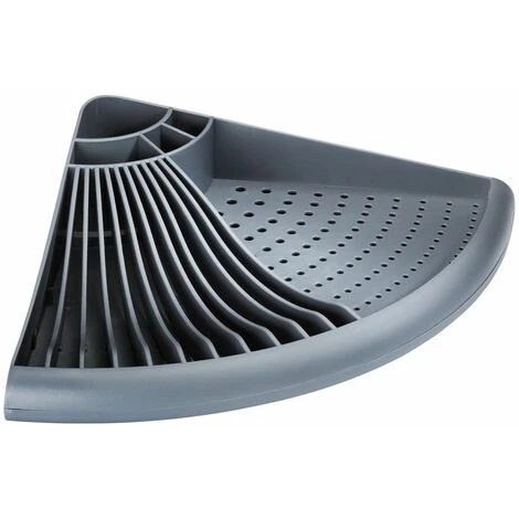 WENKO Egouttoir D'angle - 50 X 35 X 9 - Gris 4 WENKO Egouttoir D'angle - 50 X 35 X 9 - Gris – Image 2