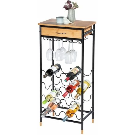 WENKO Etagère Casier à Bouteille De Vin Indus Loft - L. 48 X H. 95 Cm - 48 X 30 X 95 - Noir 4 WENKO Etagère Casier à Bouteille De Vin Indus Loft - L. 48 X H. 95 Cm - 48 X 30 X 95 - Noir – Image 2