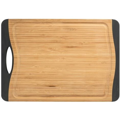WENKO Planche à Découper Antidérapante Bambou - L. 39 X L. 28 Cm - 39 X 28 X 1 - Noir 5 WENKO Planche à Découper Antidérapante Bambou - L. 39 X L. 28 Cm - 39 X 28 X 1 - Noir – Image 3