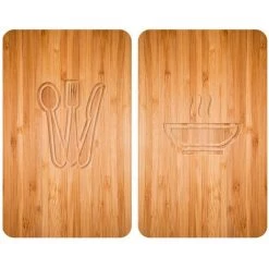 WENKO 2 Couvre-plaques Universel LuncH.- 30 X 52 Cm - 30 X 52 X 4,5 - Marron