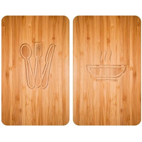 WENKO 2 Couvre-plaques Universel LuncH.- 30 X 52 Cm - 30 X 52 X 4,5 - Marron 3 WENKO 2 Couvre-plaques Universel LuncH.- 30 X 52 Cm - 30 X 52 X 4,5 - Marron