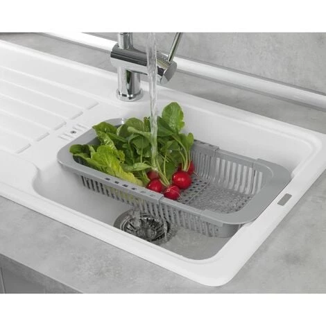 WENKO Egouttoir Pour évier Extensible Denvers - 30 X 18 X 7 - Gris 3 WENKO Egouttoir Pour évier Extensible Denvers - 30 X 18 X 7 - Gris