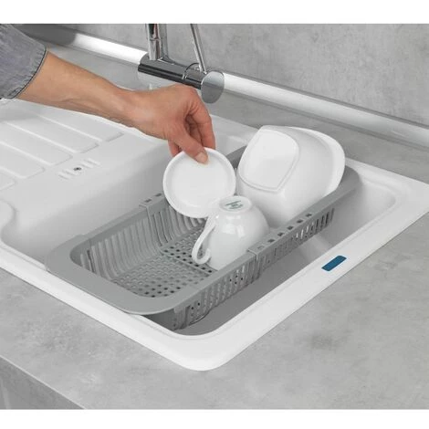 WENKO Egouttoir Pour évier Extensible Denvers - 30 X 18 X 7 - Gris 5 WENKO Egouttoir Pour évier Extensible Denvers - 30 X 18 X 7 - Gris – Image 3