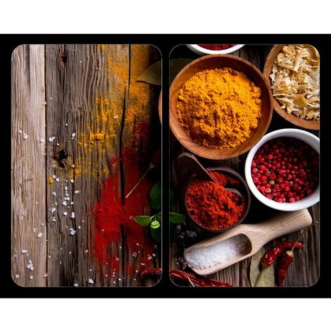 WENKO 2 Couvre-Plaques Universel - Epices - 52 X 30 X 4,5 - Marron 5 WENKO 2 Couvre-Plaques Universel - Epices - 52 X 30 X 4,5 - Marron – Image 3