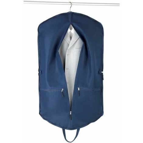 WENKO Housse Protection Pour Vêtements - L. 62 X H. 112 Cm - 62 X 112 - Bleu Foncé 4 WENKO Housse Protection Pour Vêtements - L. 62 X H. 112 Cm - 62 X 112 - Bleu Foncé – Image 2