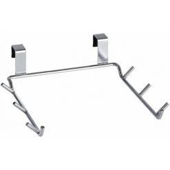 WENKO Porte Sacs Poubelle - 22 X 23 X 6 - Argent