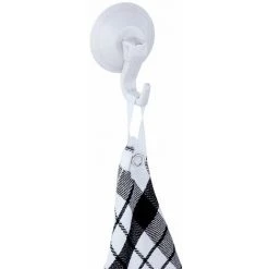 Lot De 2 Crochets Wenko Auto-adhésif En Plastique Robuste Pour Cuisine, Salle De Bains, Douche, Manteaux, Rideaux Utilisation Multiple Décor Maison, Blanc