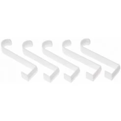 Wenko - 4422010100 - Crochet Pour La Porte - Plastique - 5 Pièces - Blanc