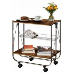 Wenko 713003100 Dinett Desserte Deluxe Noyer